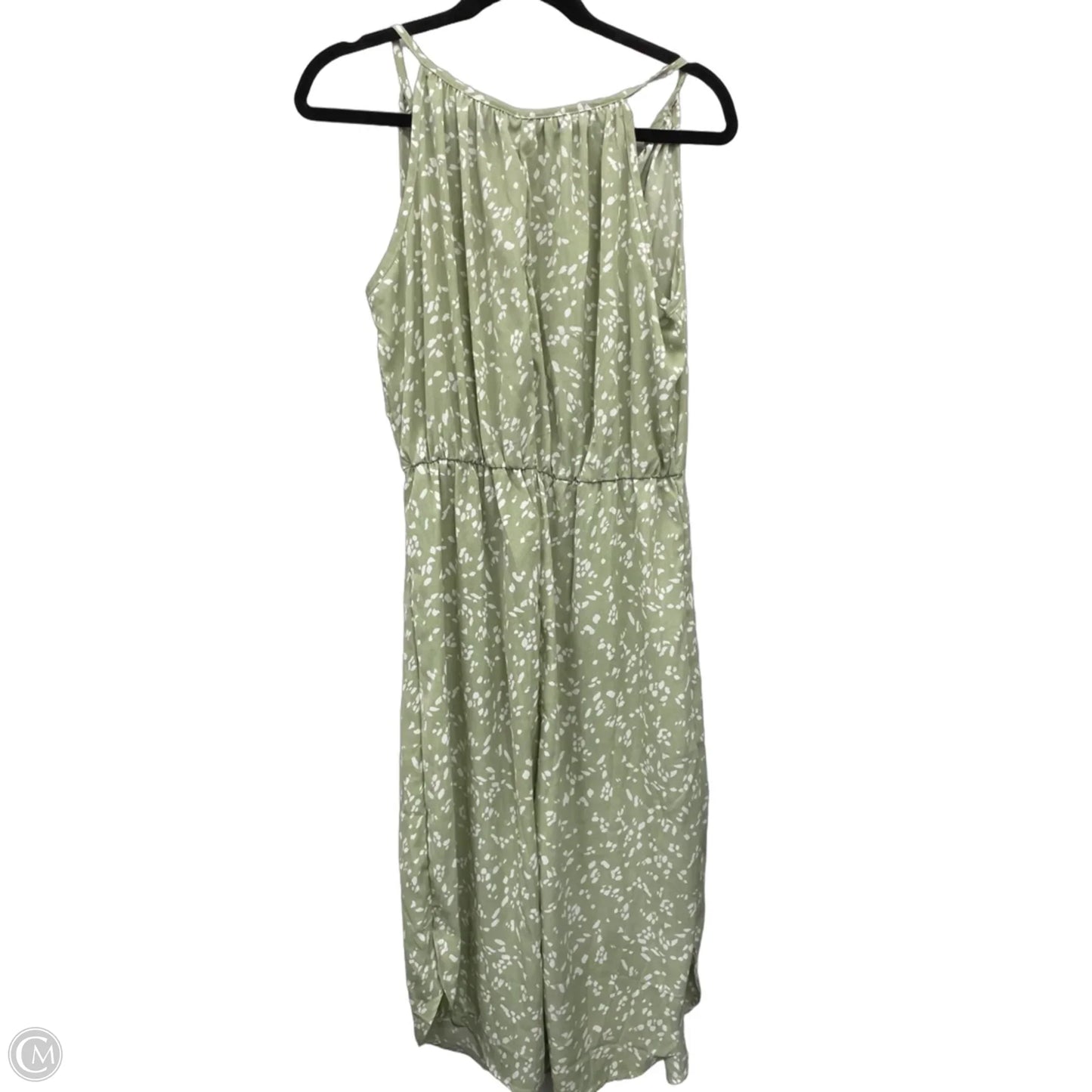 Dress Casual Midi By Shein In Green & White, Size: M