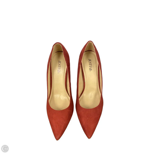 Shoes Heels Block By Justfab In Maroon, Size: 10