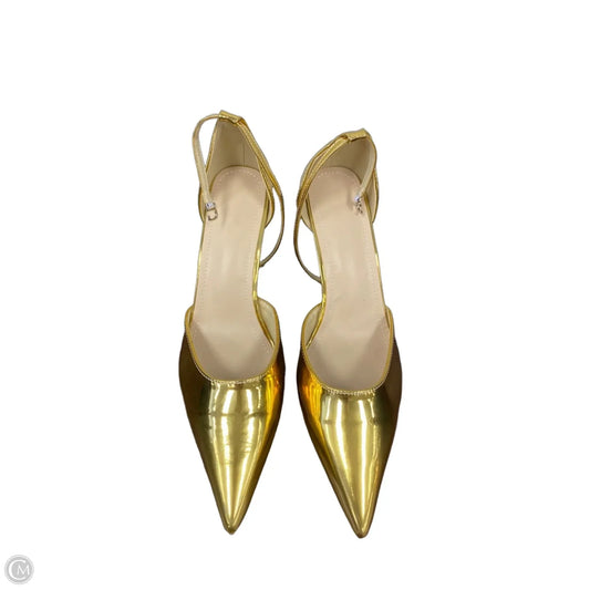 Shoes Heels Stiletto By Clothes Mentor In Gold, Size: 10