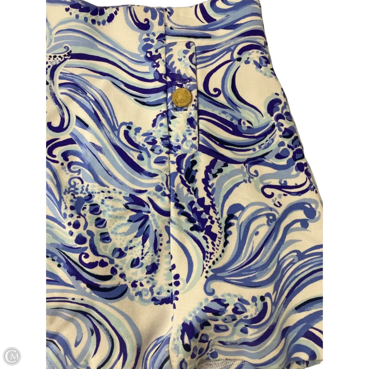 Skort Designer By Lilly Pulitzer In Blue & White, Size: S