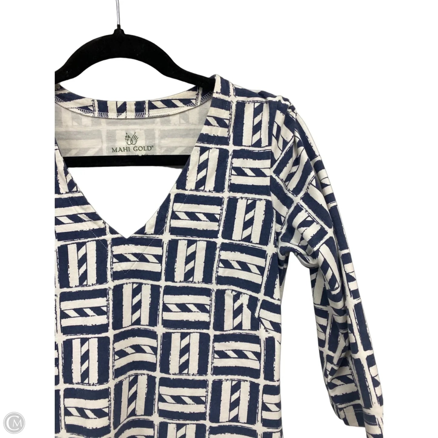 Dress Casual Short By Clothes Mentor In Blue & White, Size: Xs