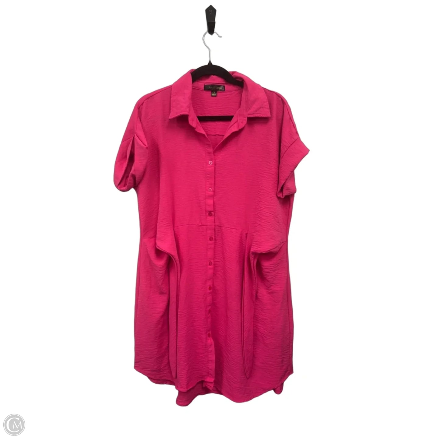 Dress Casual Short By Clothes Mentor In Pink, Size: 1x