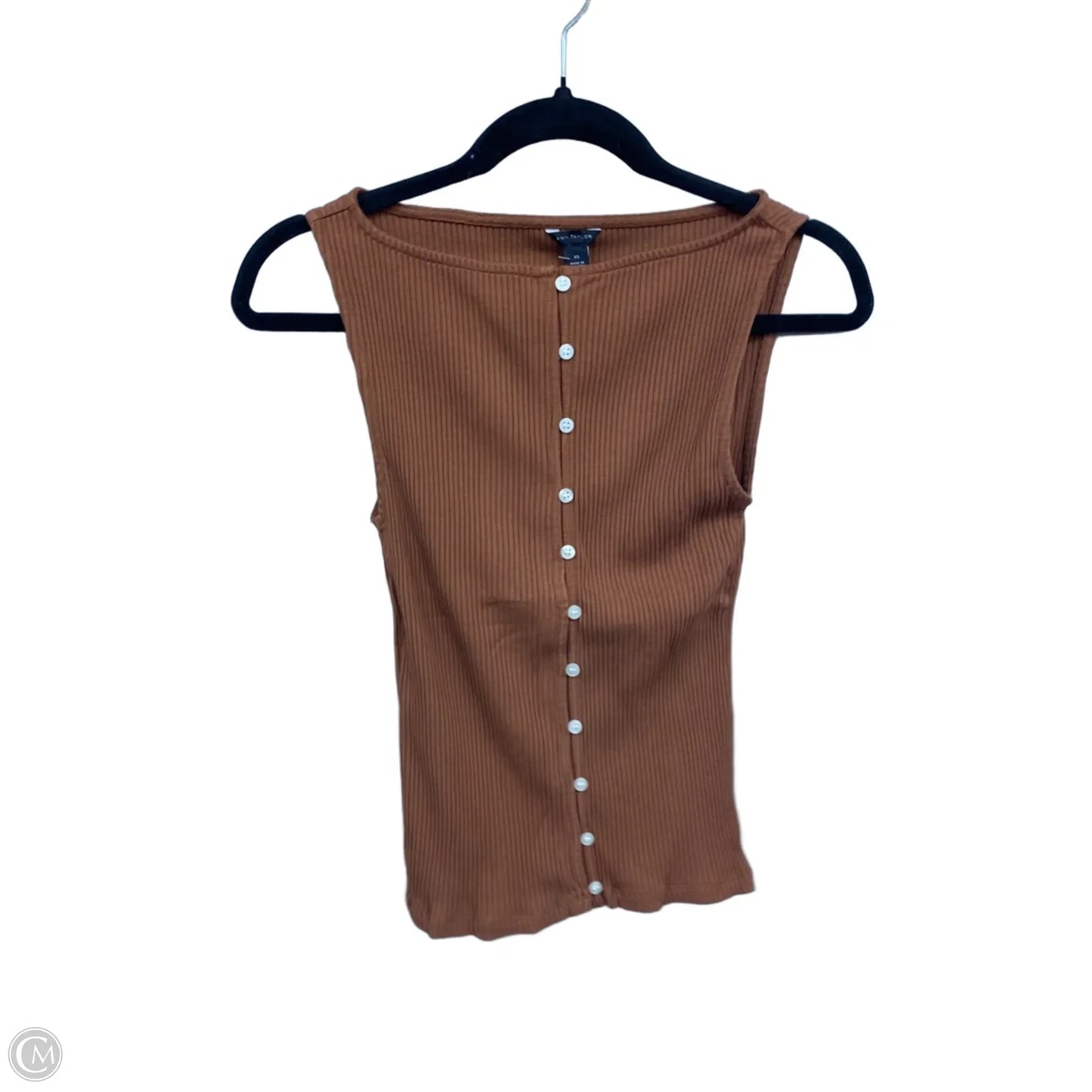 Top Sleeveless By Ann Taylor In Brown, Size: Xs