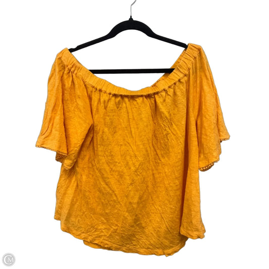 Top Short Sleeve By Chicos In Orange, Size: L