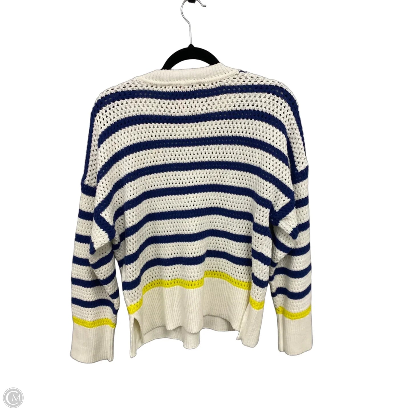 Sweater By Kerri Rosenthal In Blue & White, Size: Xl