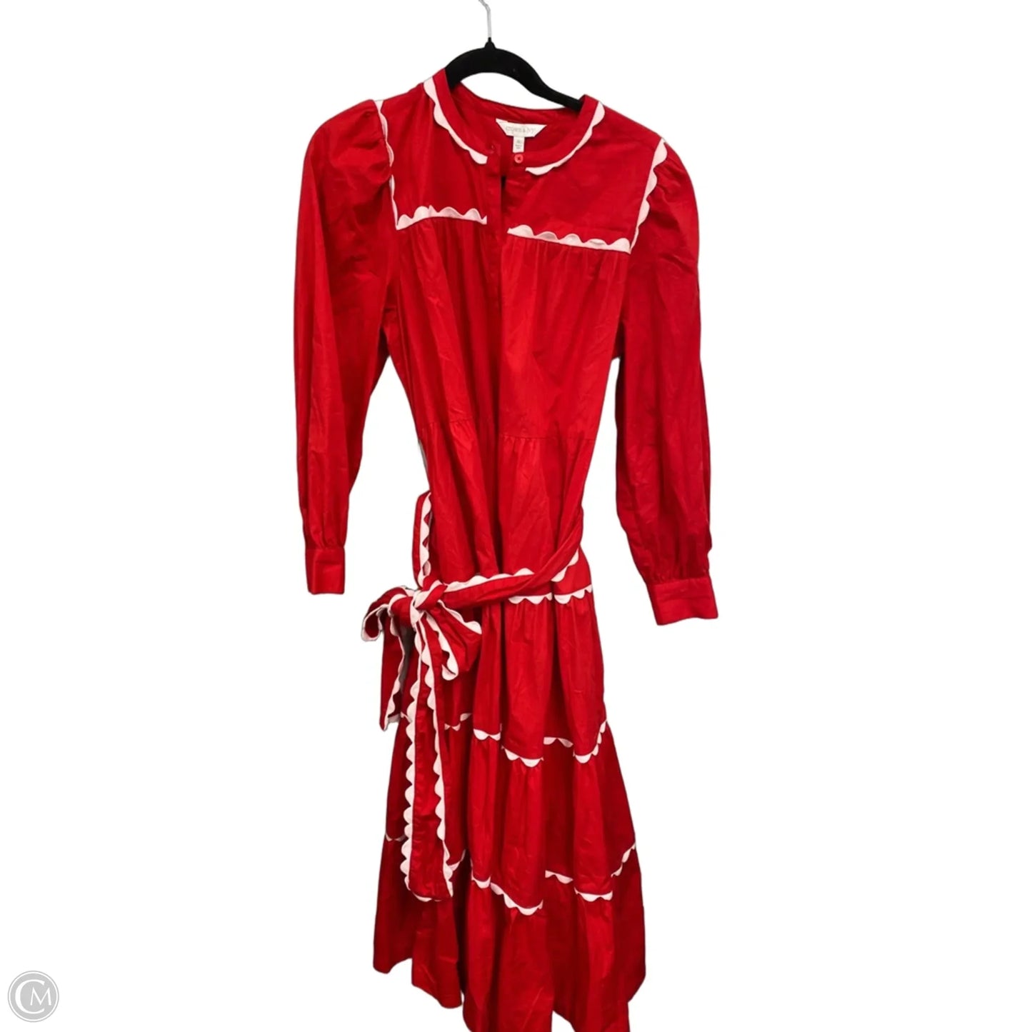 Dress Casual Maxi By Crown And Ivy In Red & White, Size: Xl