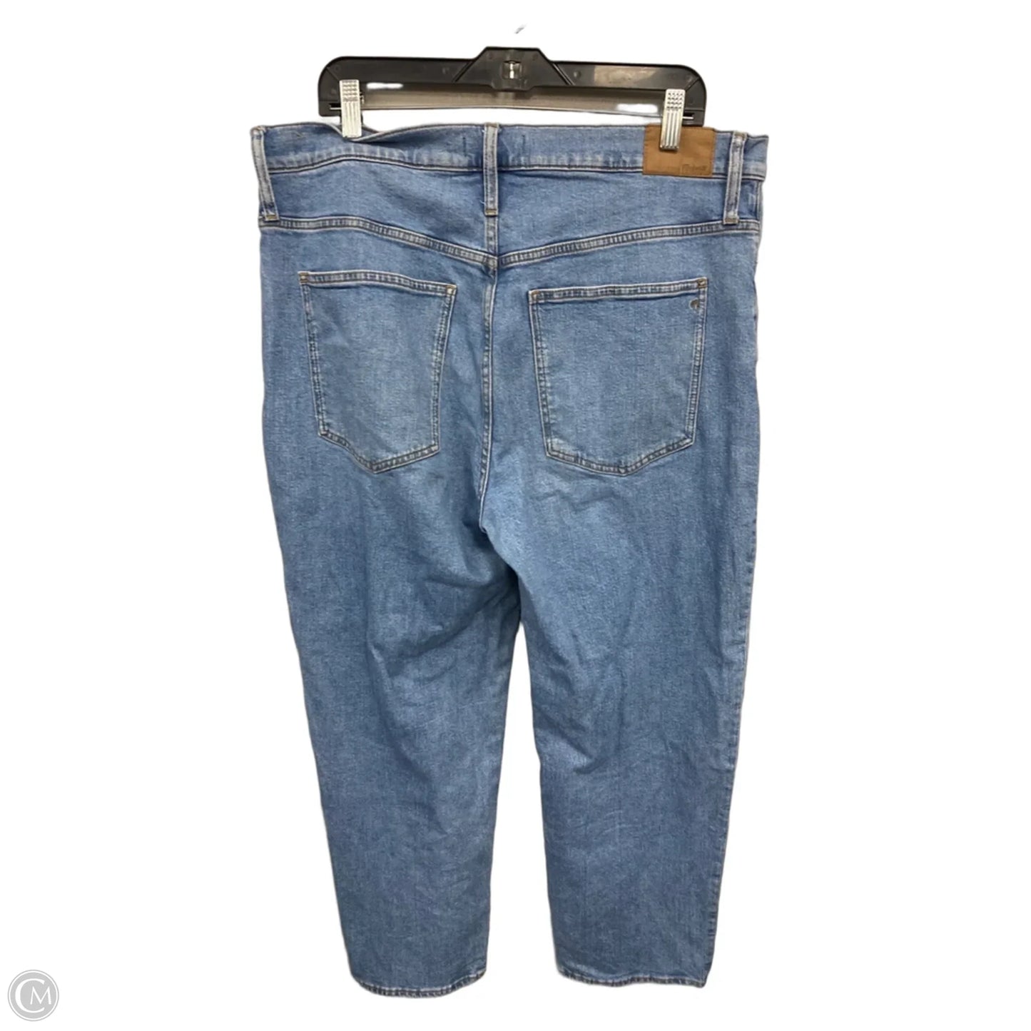 Jeans Straight By Madewell In Blue Denim, Size: 16