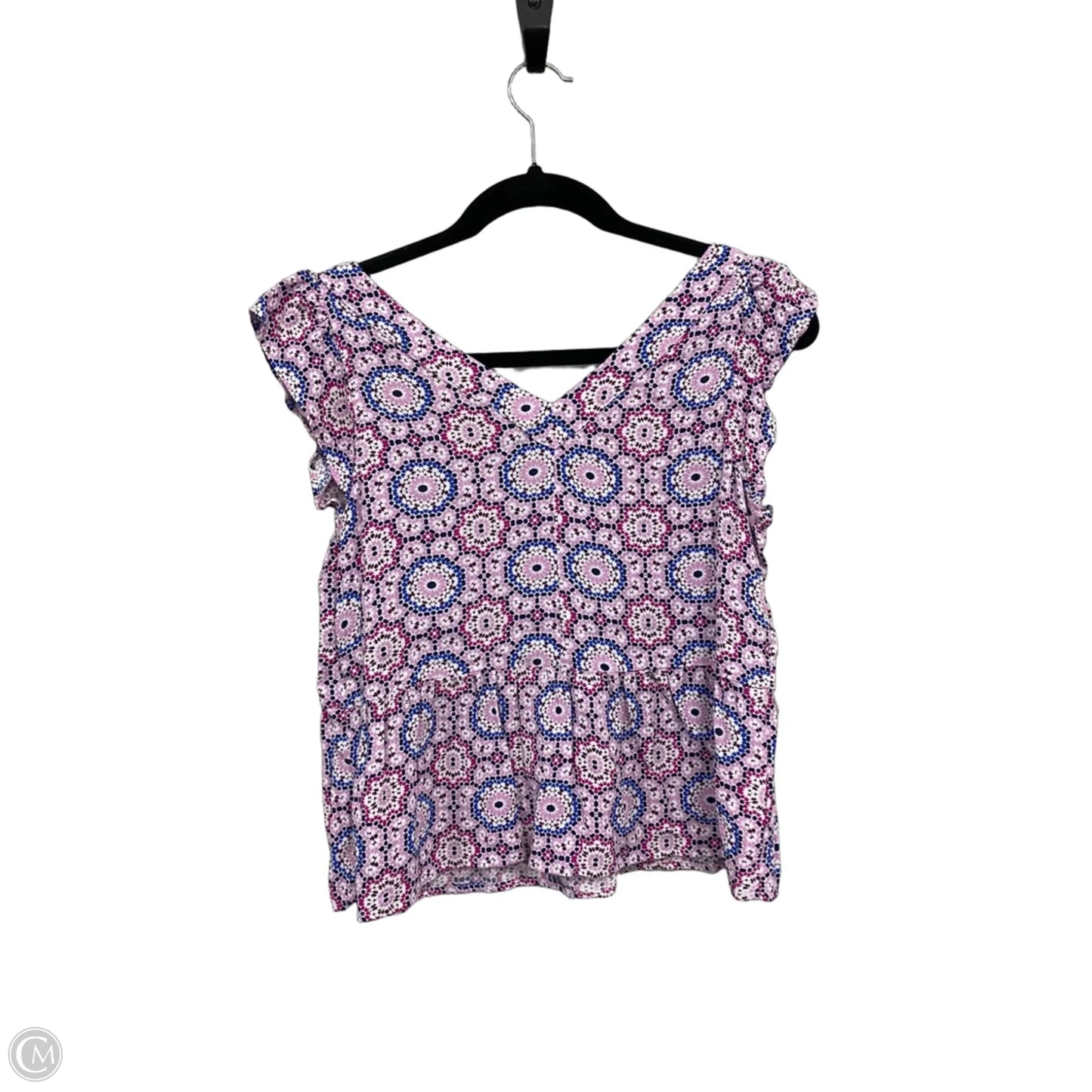 Top Short Sleeve By Loft In Pink & Purple, Size: Sp