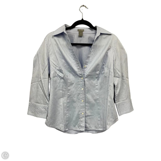 Top 3/4 Sleeve By Ann Taylor In Blue, Size: 8