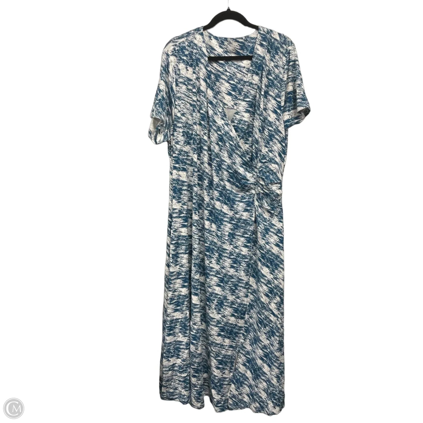 Dress Casual Maxi By Soft Surroundings In Blue & White, Size: 3x