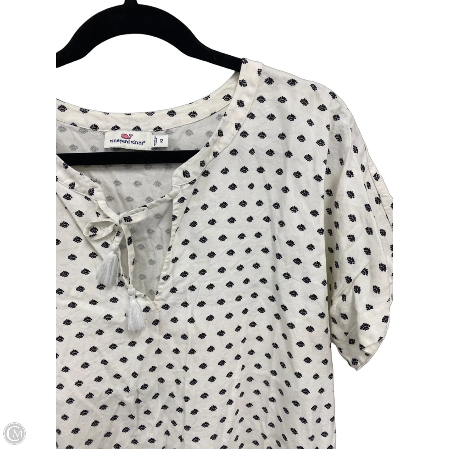 Dress Casual Short By Vineyard Vines In Black & White, Size: 12