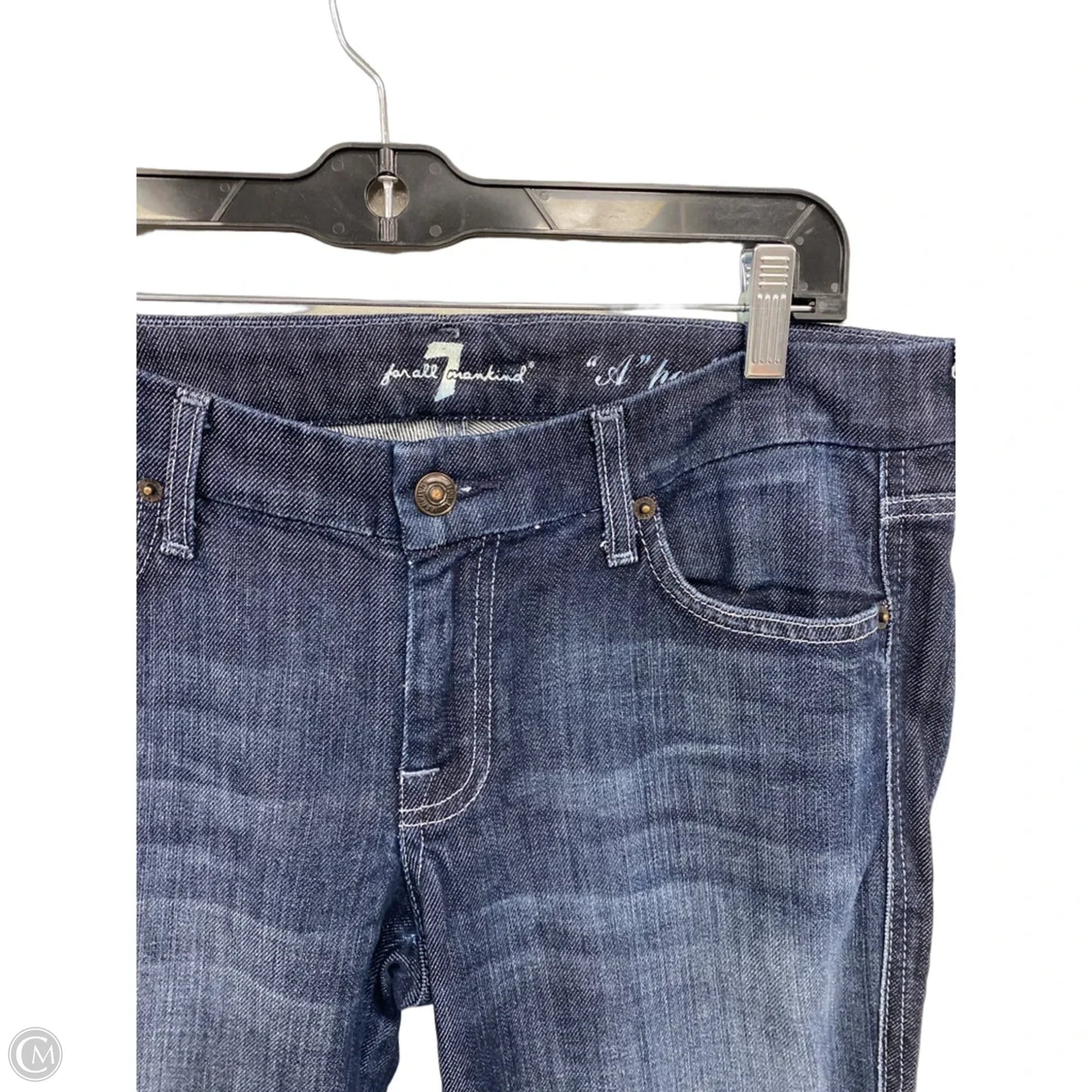 Jeans Flared By 7 For All Mankind In Blue Denim, Size: 10