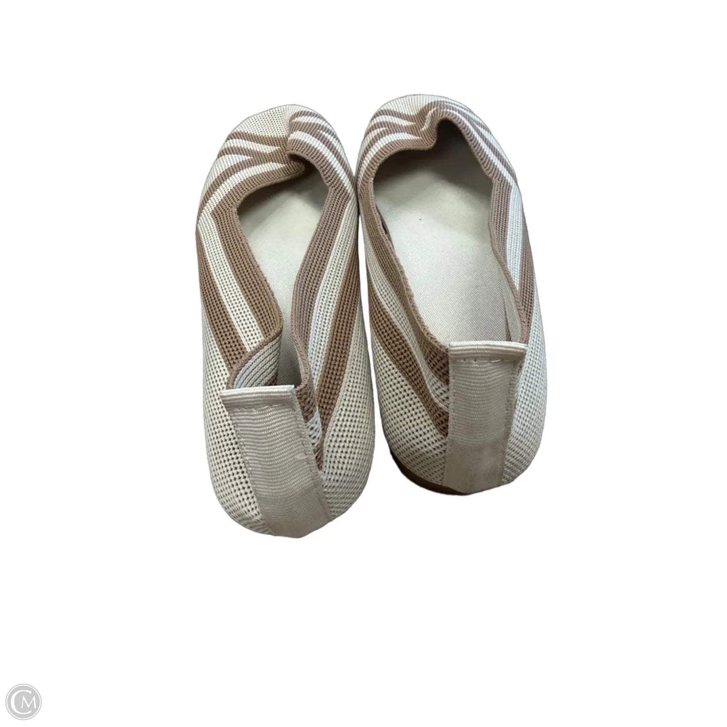 Shoes Flats By Clothes Mentor In Cream & Tan, Size: 10.5
