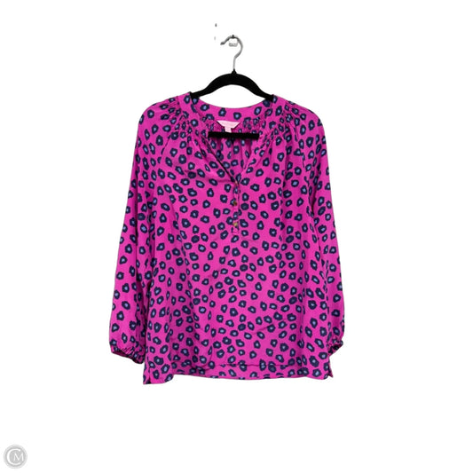 Blouse Designer By Lilly Pulitzer In Blue & Pink, Size: M