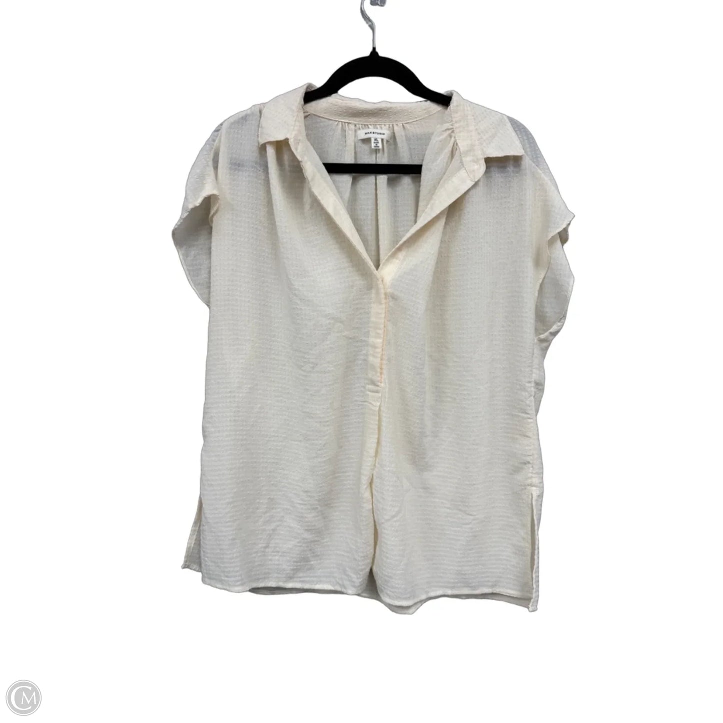 Blouse Sleeveless By Max Studio In Cream, Size: Xl