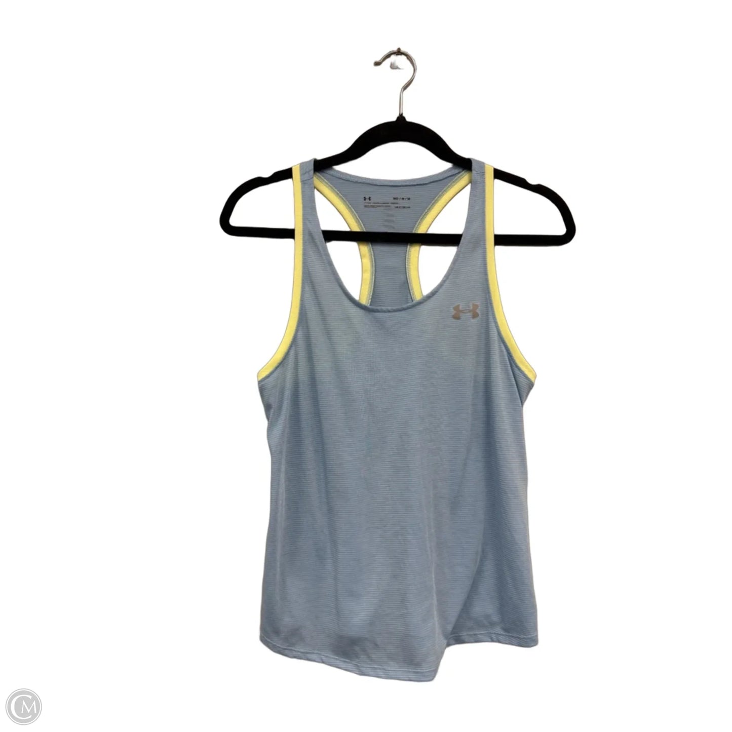 Athletic Tank Top By Under Armour In Blue & Yellow, Size: M