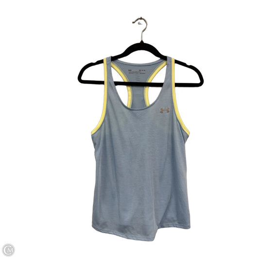 Athletic Tank Top By Under Armour In Blue & Yellow, Size: M