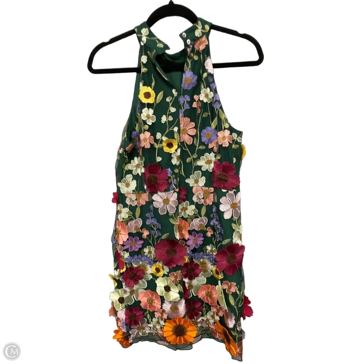 Dress Casual Midi By Entro In Green & Red, Size: L
