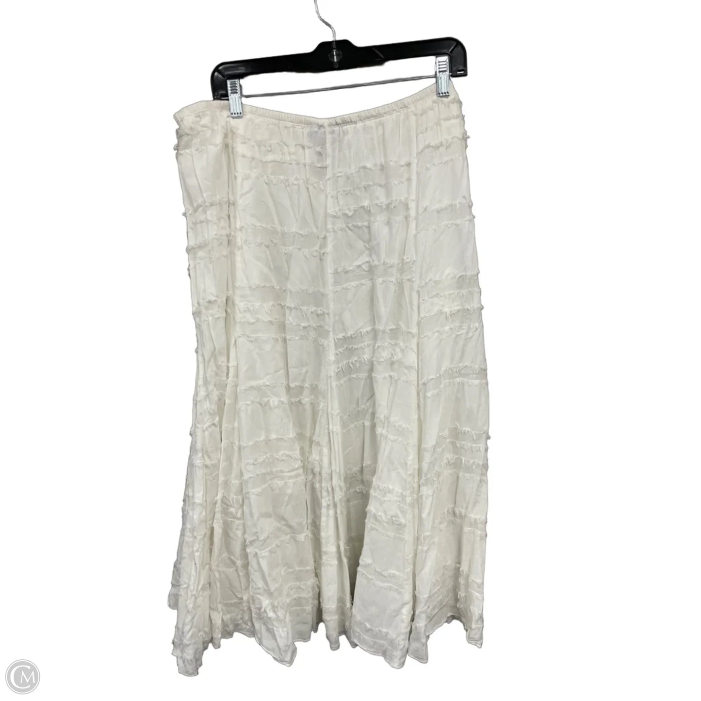Skirt Maxi By Multiples In White, Size: Xl