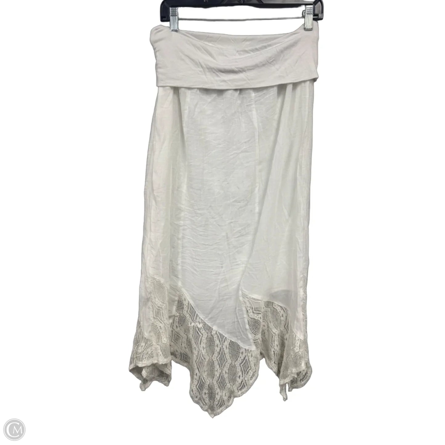 Skirt Maxi By Agb In White, Size: Xl
