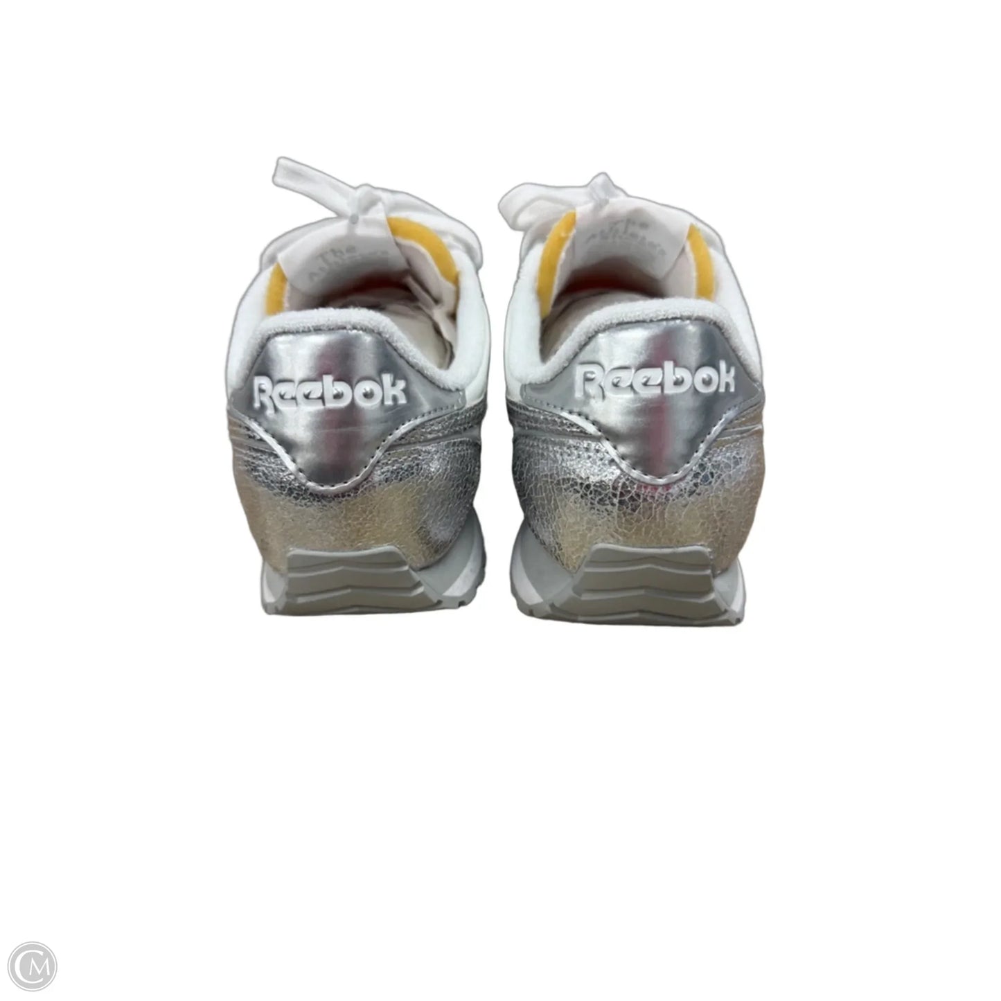 Shoes Sneakers By Reebok In Silver & White, Size: 8.5
