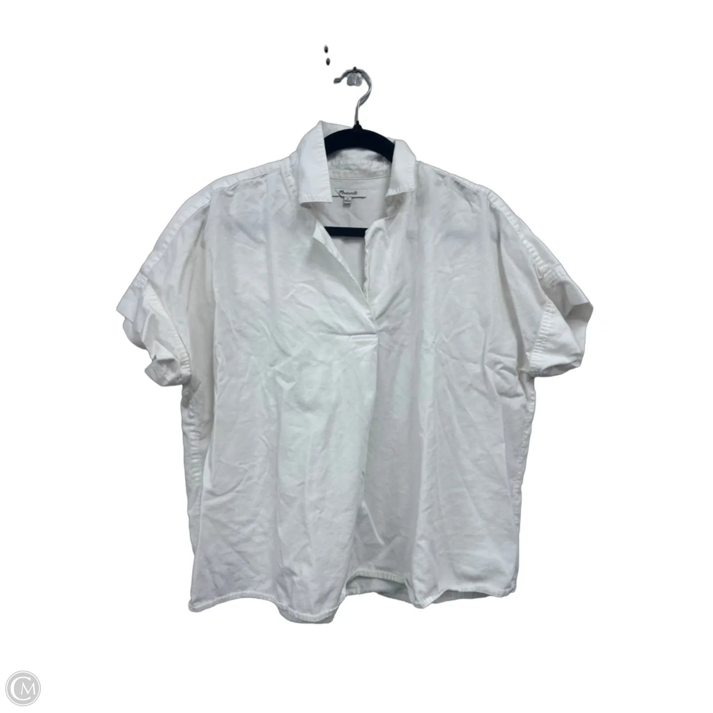 Top Short Sleeve By Madewell In White, Size: L