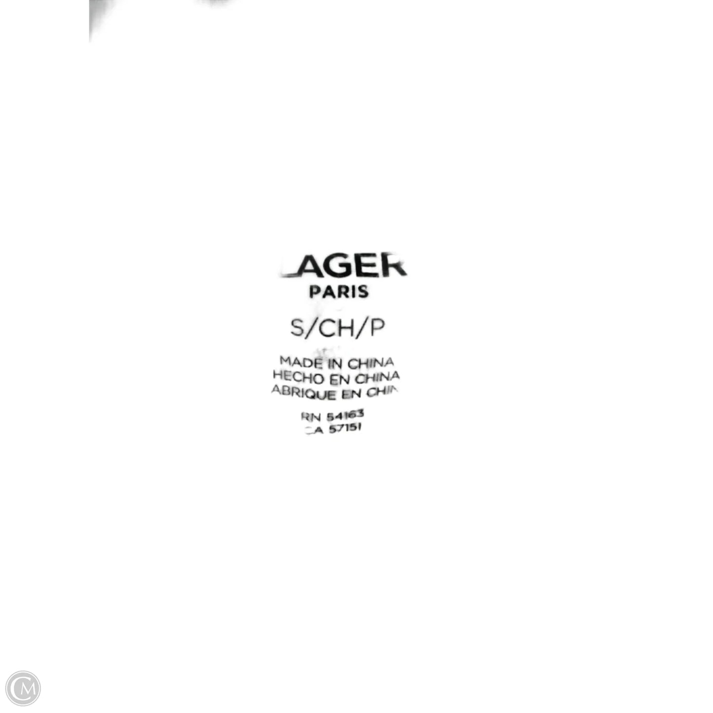 Top Short Sleeve Designer By Karl Lagerfeld In Black & White, Size: S