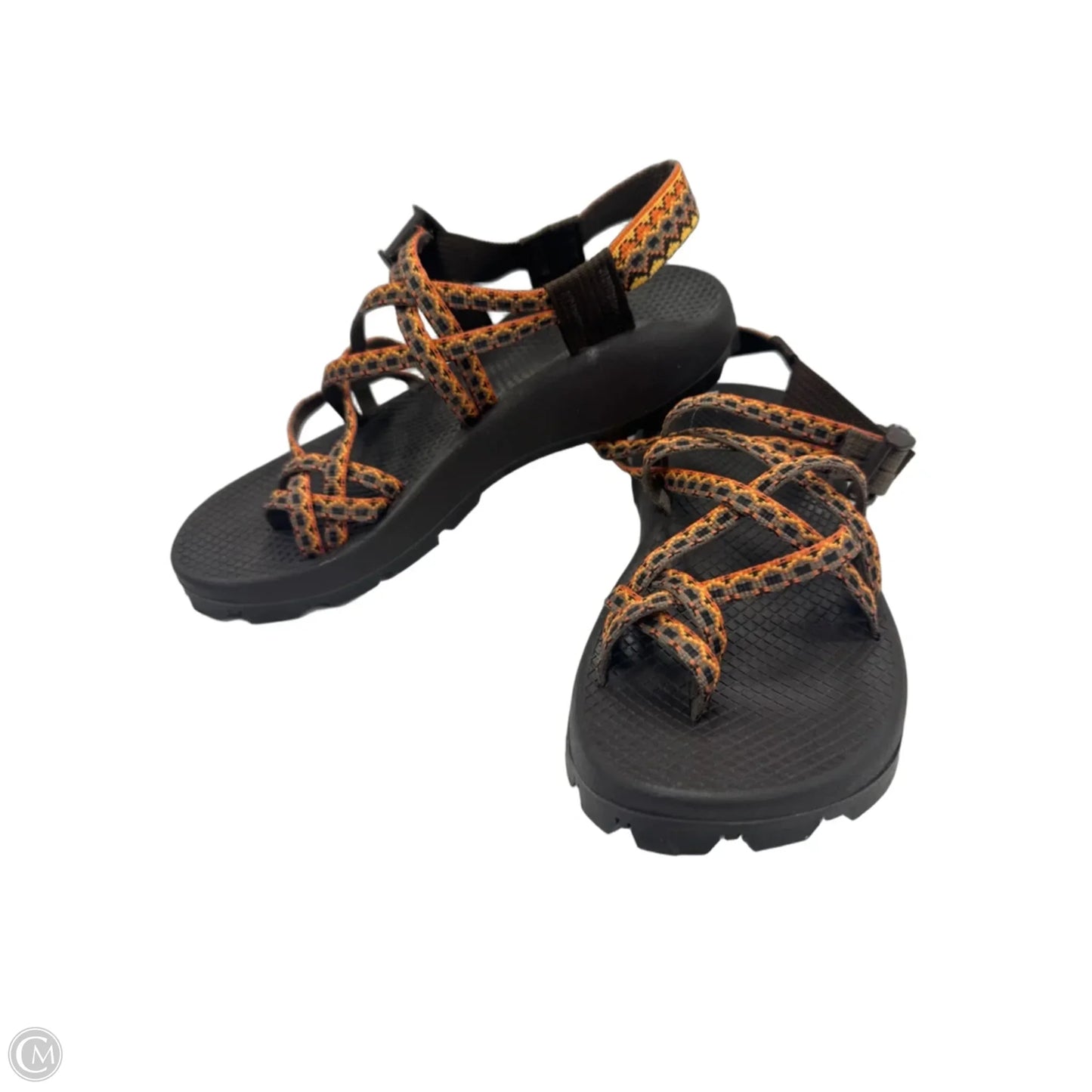 Sandals Flats By Chacos In Brown & Orange, Size: 7