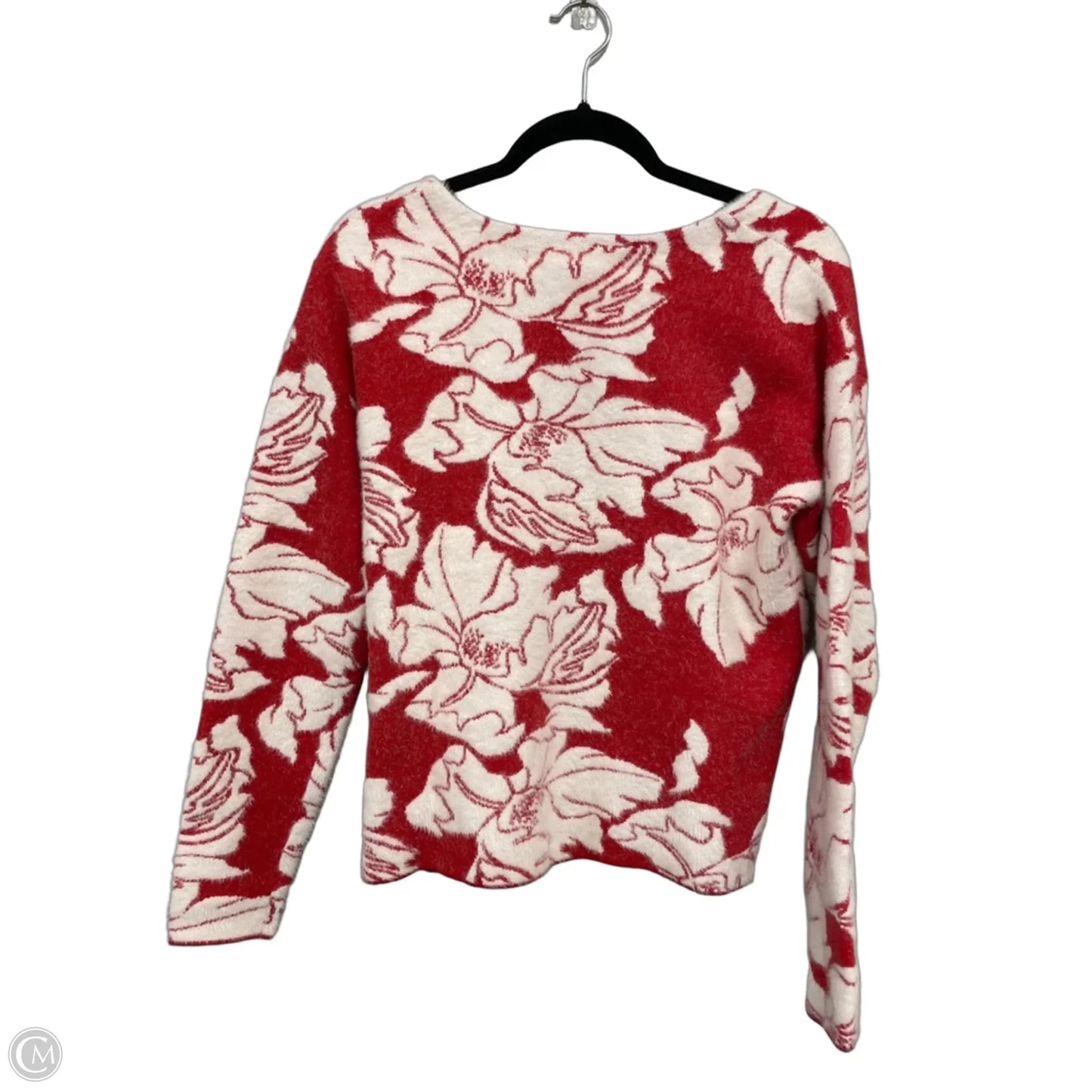 Sweater By Max Studio In Red & White, Size: Xs