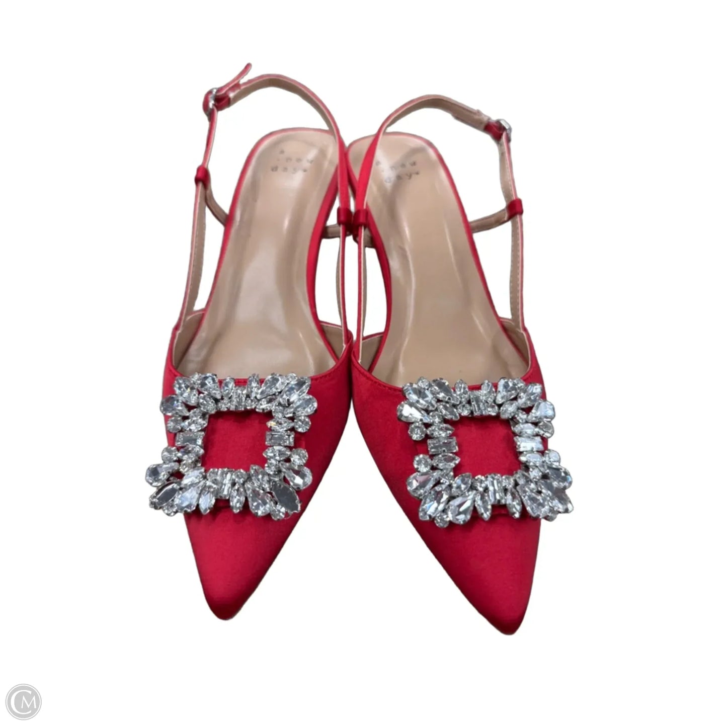 Shoes Heels Kitten By A New Day In Red & Silver, Size: 8