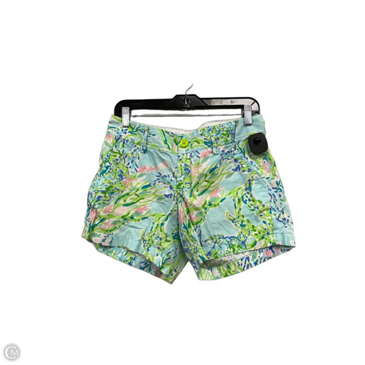 Shorts Designer By Lilly Pulitzer In Blue & Green, Size: 4
