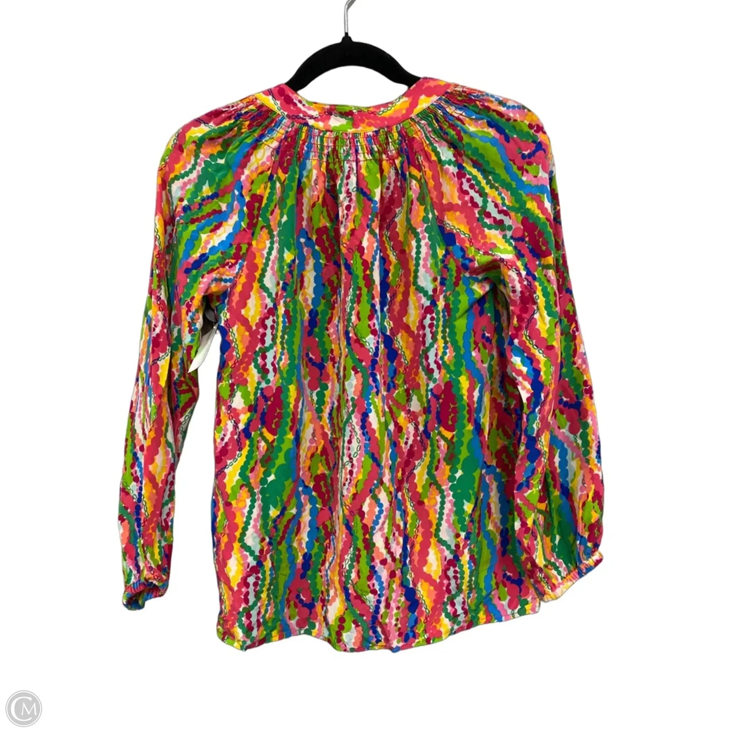 Blouse Designer By Lilly Pulitzer In Green & Pink, Size: Xs