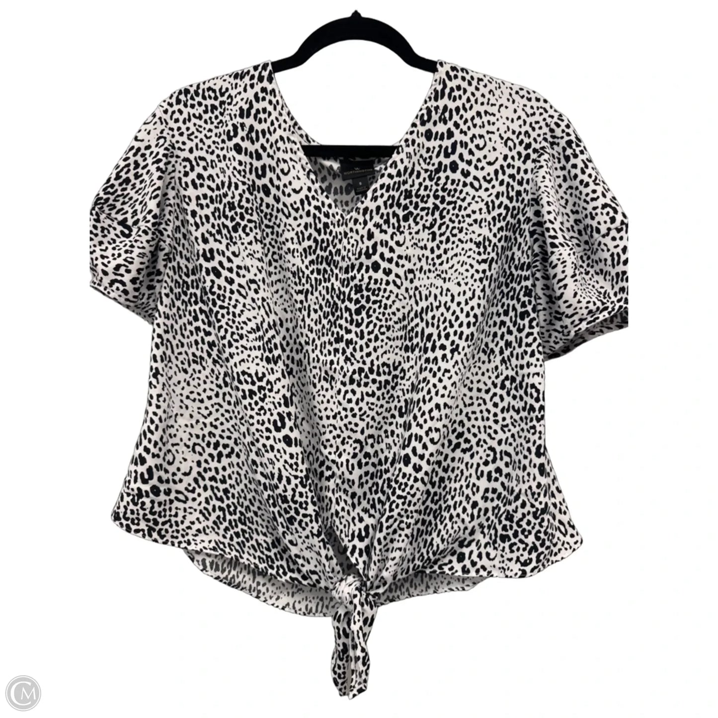 Top Short Sleeve By Worthington In Black & White, Size: S