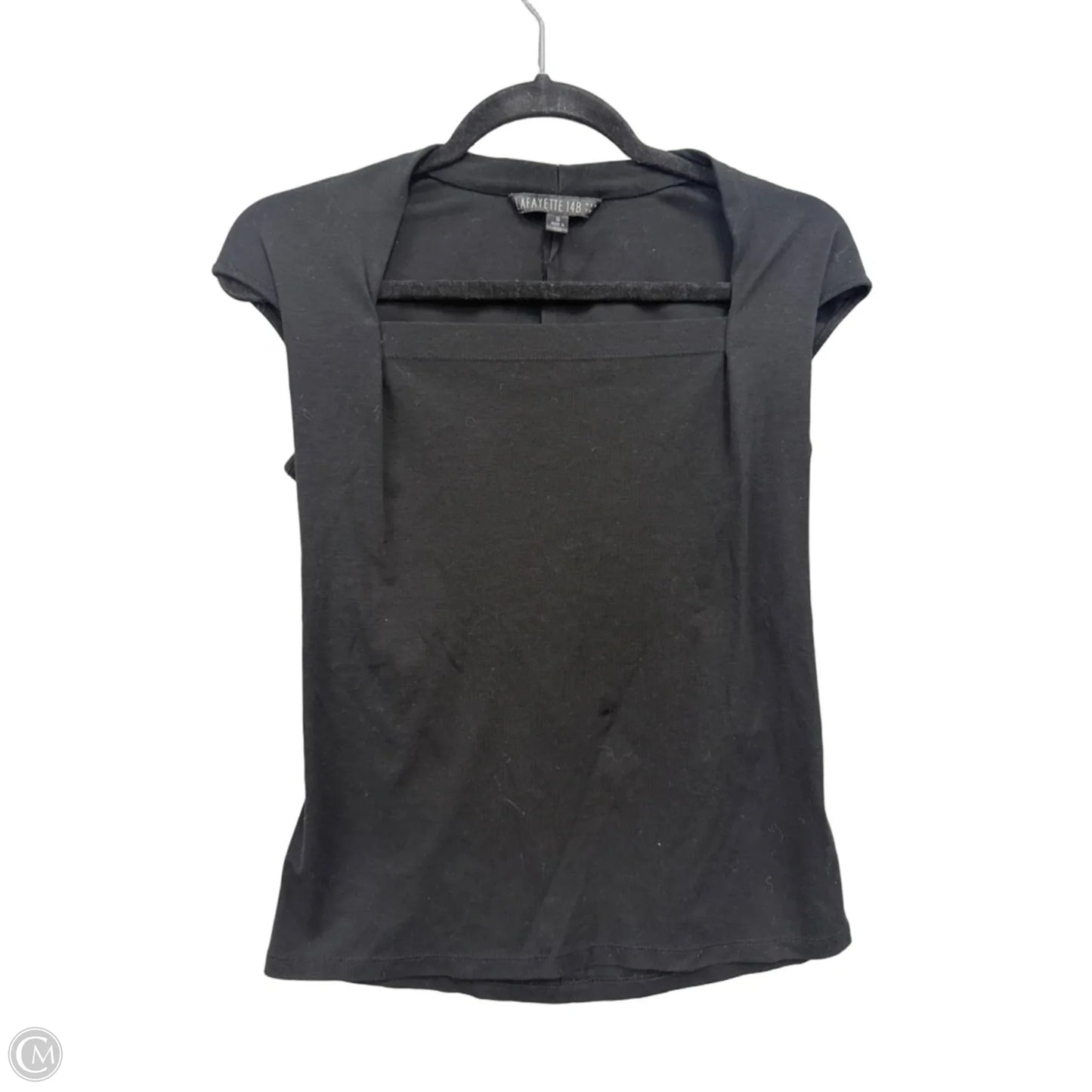 Top Sleeveless Designer By Lafayette 148 In Black, Size: S