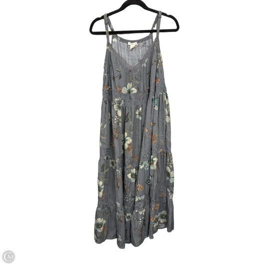 Dress Casual Maxi By Clothes Mentor In Grey, Size: L