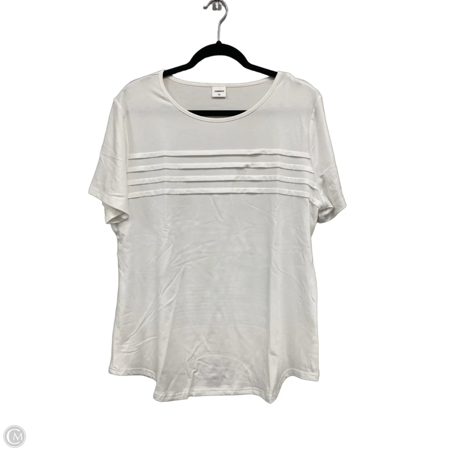 Top Short Sleeve Basic By Clothes Mentor In White, Size: Xl