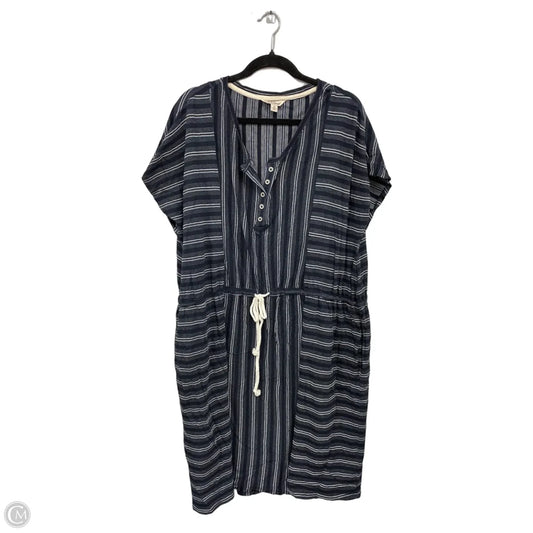 Dress Casual Midi By Lucky Brand In Blue & White, Size: 3
