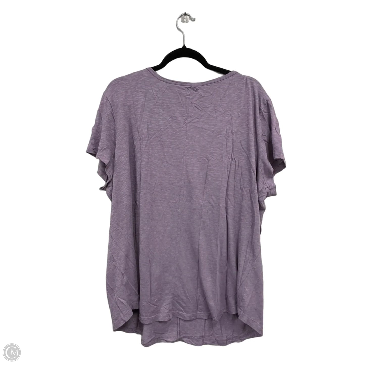 Top Short Sleeve Basic By 14th And Union In Purple, Size: 3x
