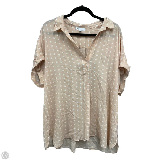 Blouse Short Sleeve By Dr2 In Cream & White, Size: Xl