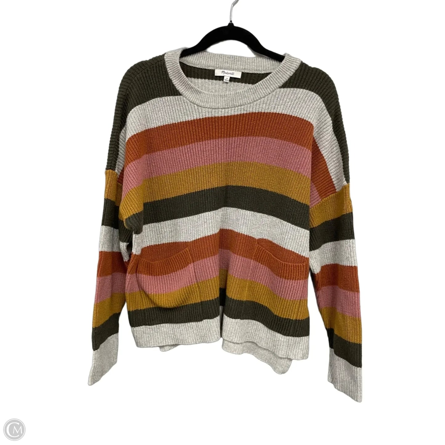 Sweater By Madewell In Green & Orange, Size: 2x