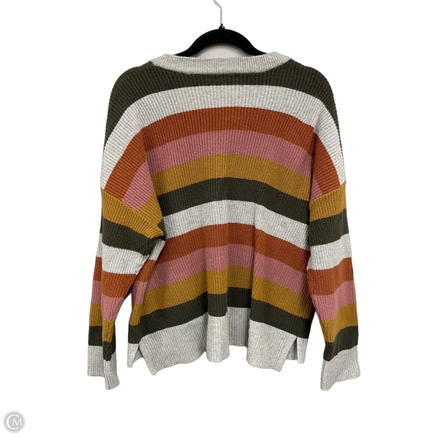 Sweater By Madewell In Green & Orange, Size: 2x