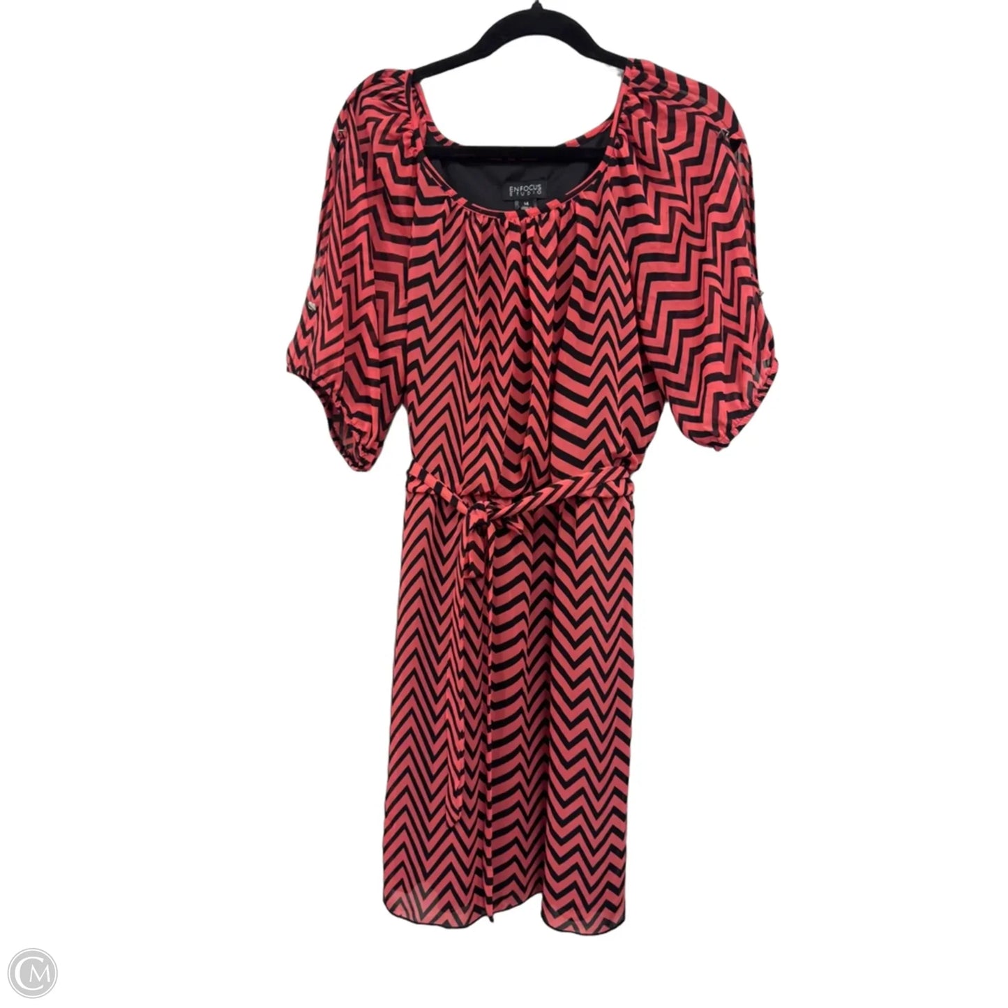 Dress Casual Short By Enfocus In Black & Red, Size: 14