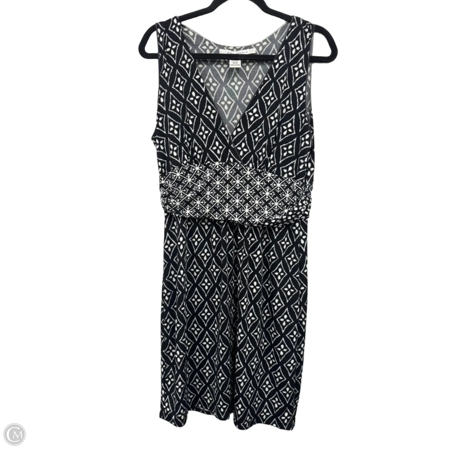 Dress Casual Midi By Max Studio In Black & White, Size: L