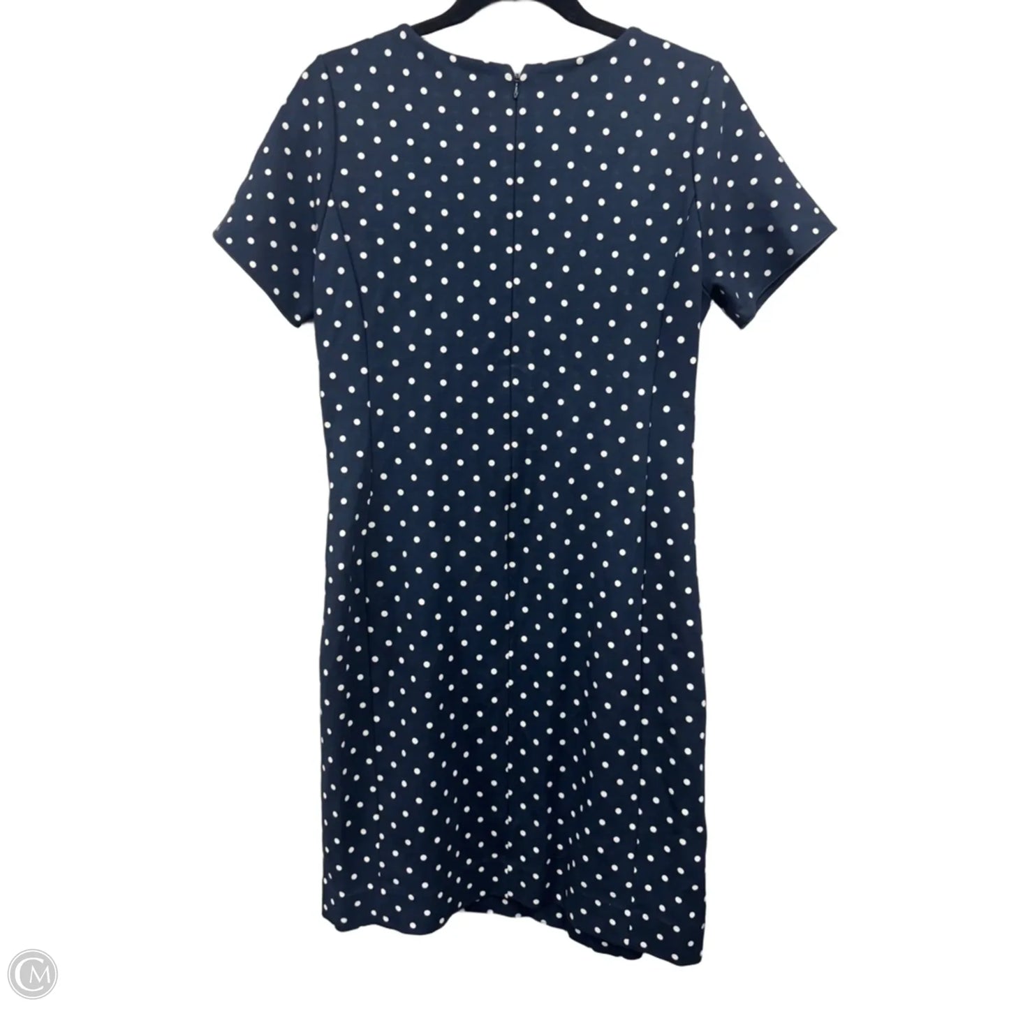 Dress Casual Midi By Lands End In Blue & White, Size: 12