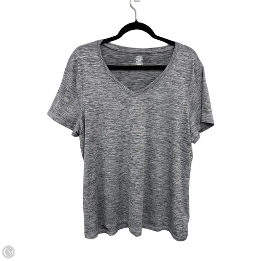 Athletic Top Short Sleeve By Athletic Works In Grey, Size: Xl
