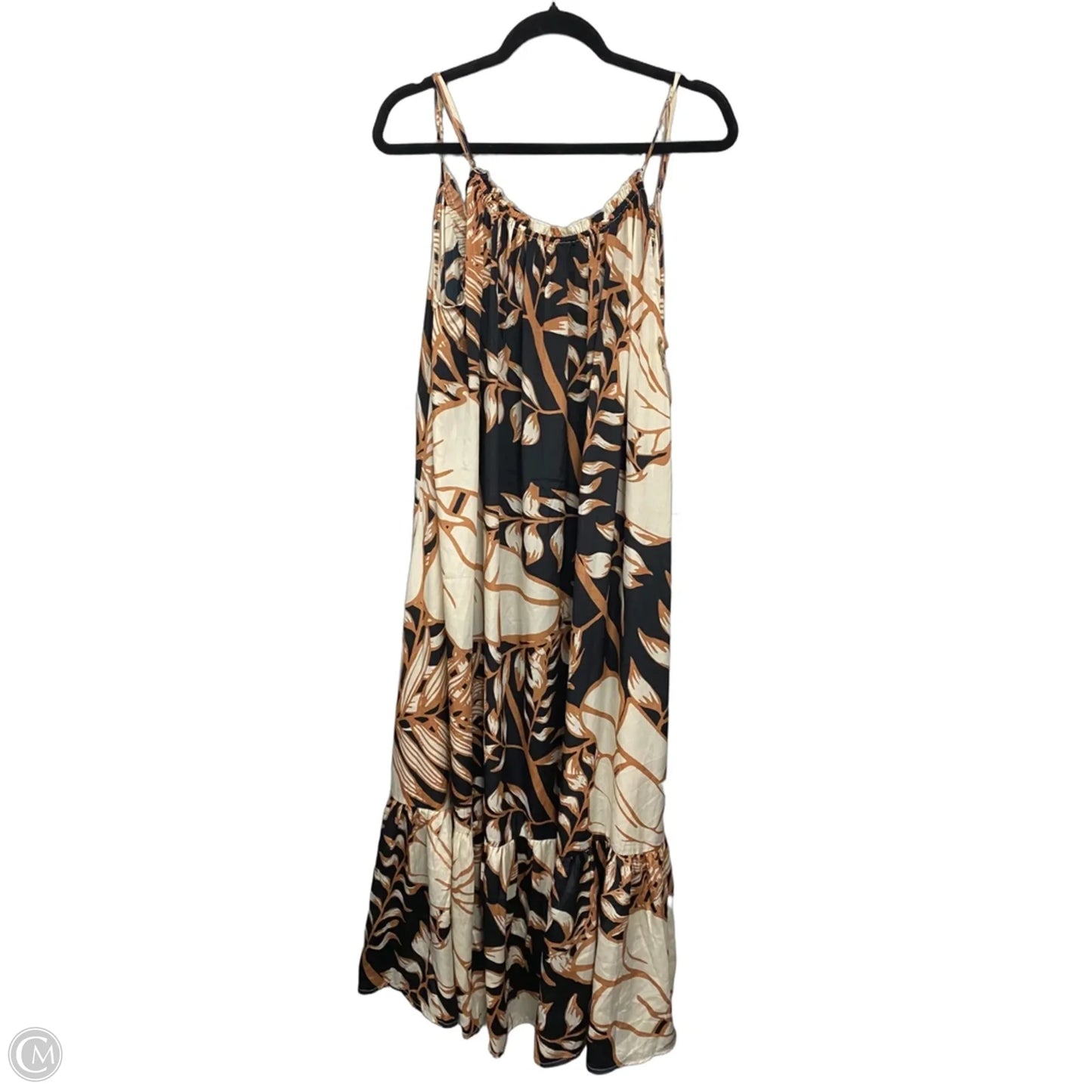 Dress Casual Maxi By Clothes Mentor In Black & Brown, Size: L