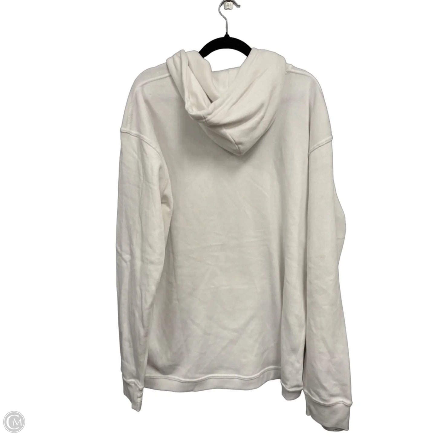 Sweatshirt Hoodie By Clothes Mentor In White, Size: 2x