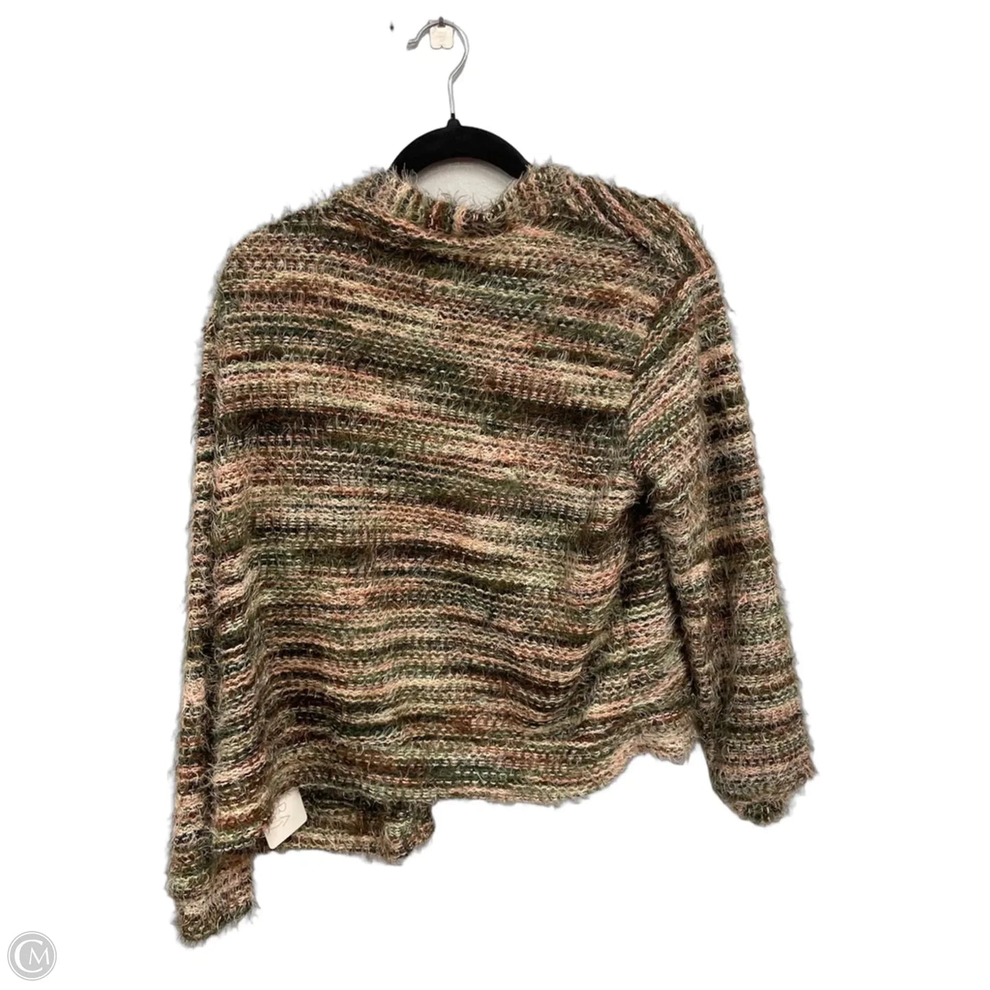 Sweater Cardigan By Clothes Mentor In Green & Pink, Size: S