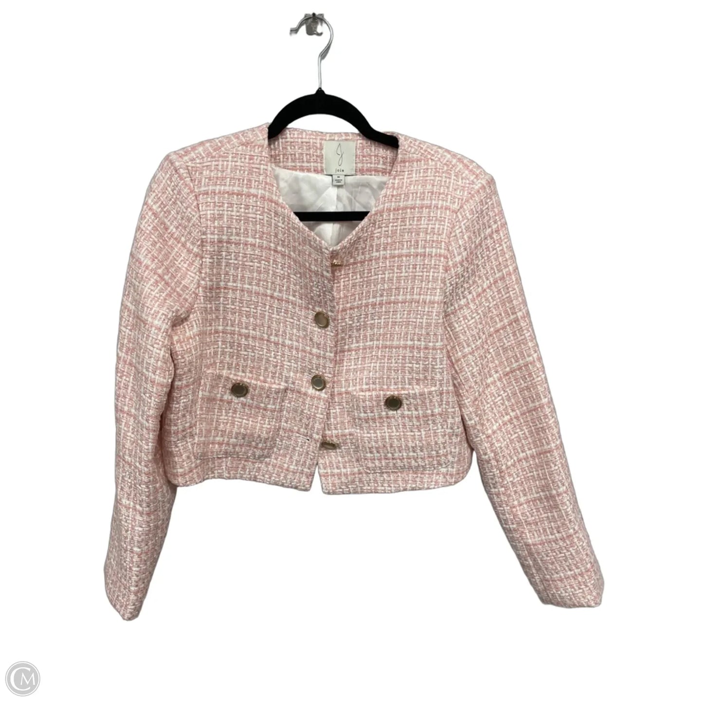 Blazer By Joie In Pink & White, Size: M
