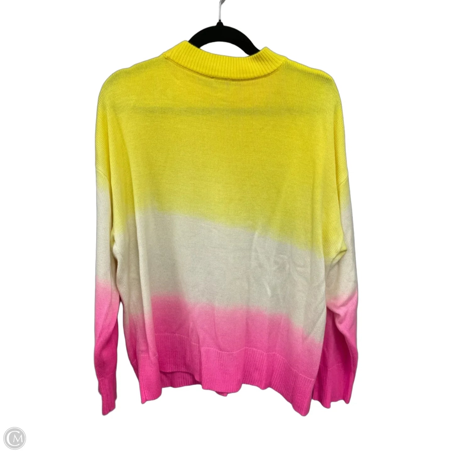 Sweater By Crown And Ivy In Pink & Yellow, Size: L